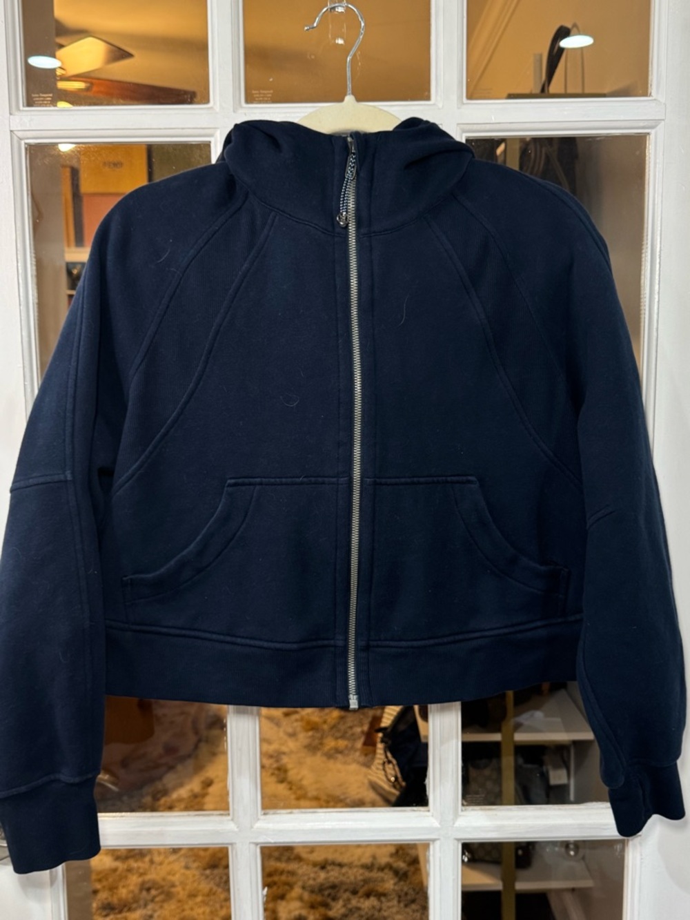 lululemon scuba oversized, full zip hoodie in navy - Picture 2 of 4